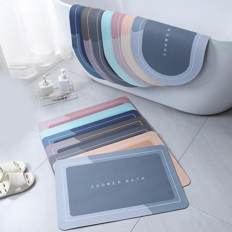 Jet Home Bathroom Mats - Absorbent Bathroom Bath Mat Anti-slip Shower