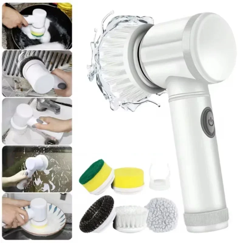 Home Bathroom Cleaner - 5 in1 Electric Spin Scrubber, Spin
