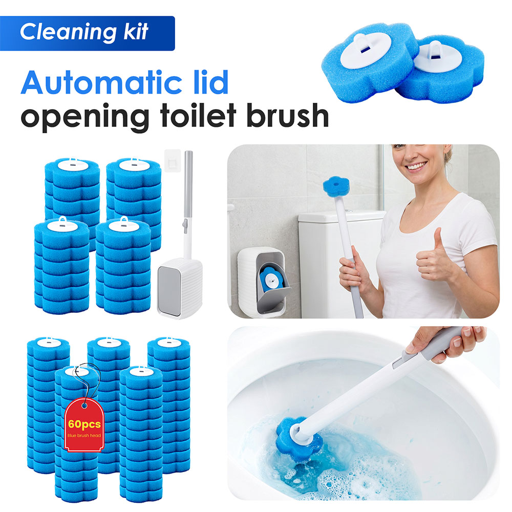 Home Bathroom Cleaner - New Toilet Brush & Holder Set