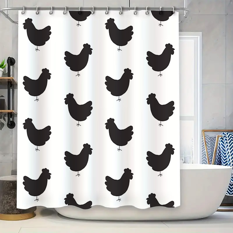 Home Bathroom Design Ideas - waterproof shower curtain featuring a cute