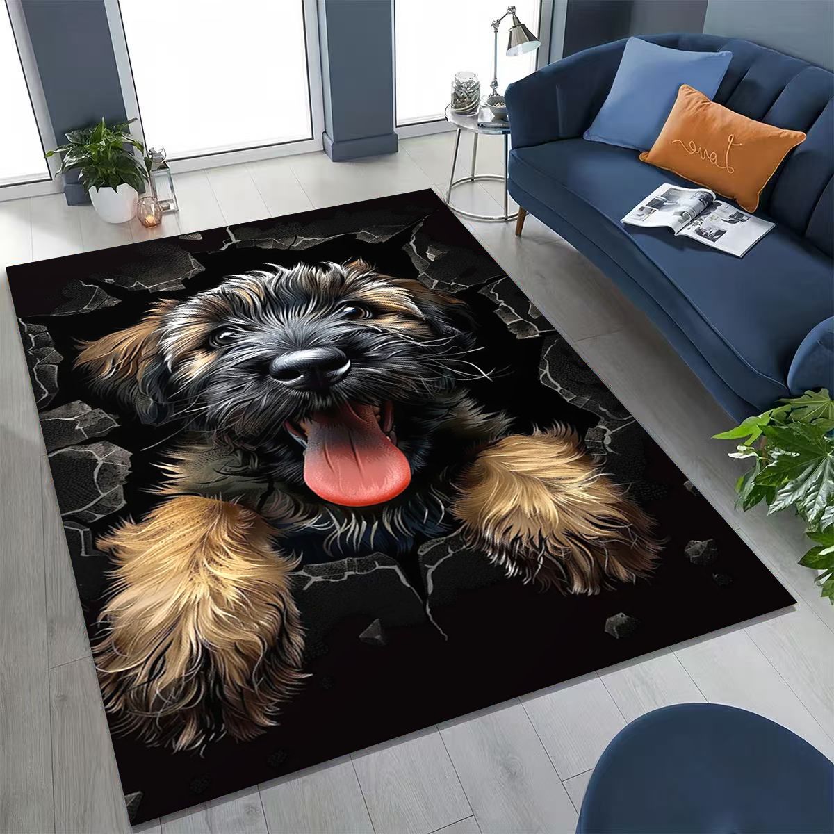 Home Bathroom Break - 3D Illusion Breaking Wall Dog Puppy