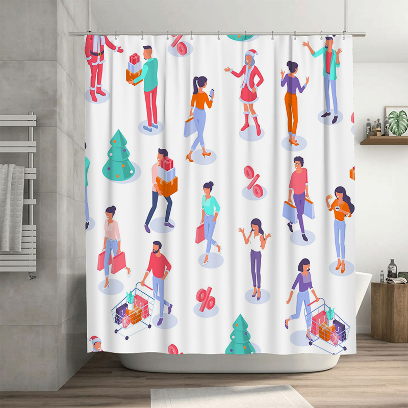 Home Bathroom Design Ideas - TU Shopping Lovers Shower Curtain Bathroom