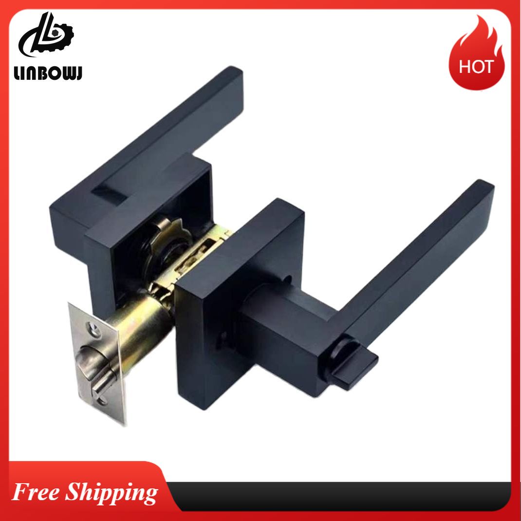 Home Bathroom Lock - Black Door Handle Door Handle Lock