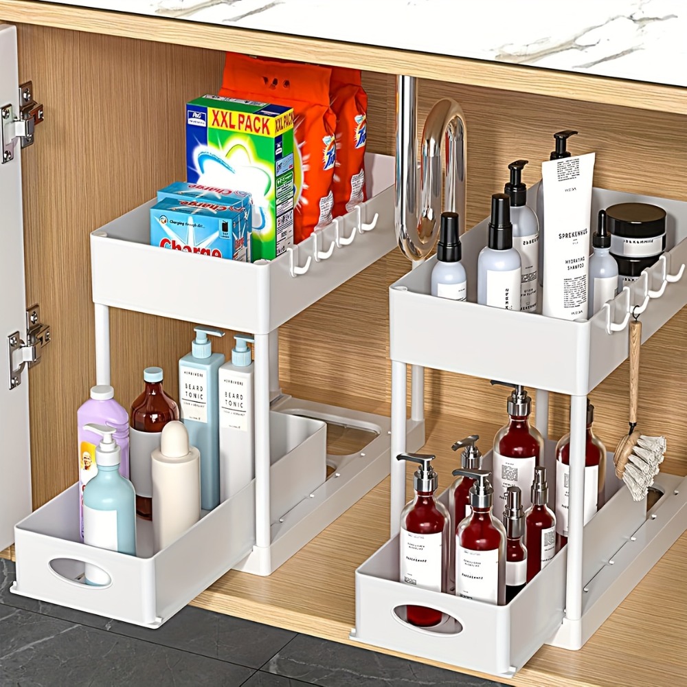 Home Depot Bathroom Sink - 2-Tier Sliding Under Sink Organizer Space