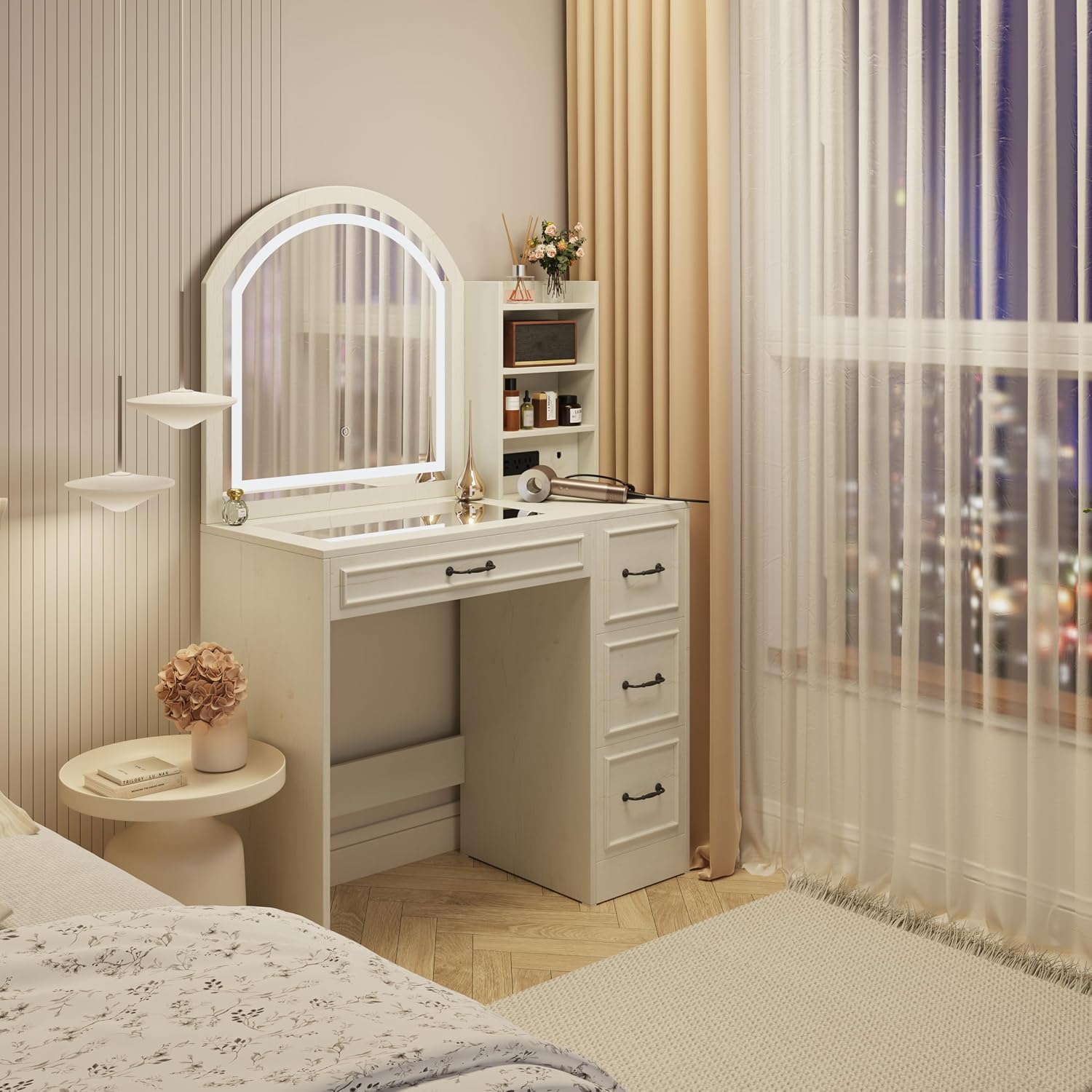 Modern Vanity Desk with Lighte - огляд і ціна Home Outlet Bathroom Mirrors