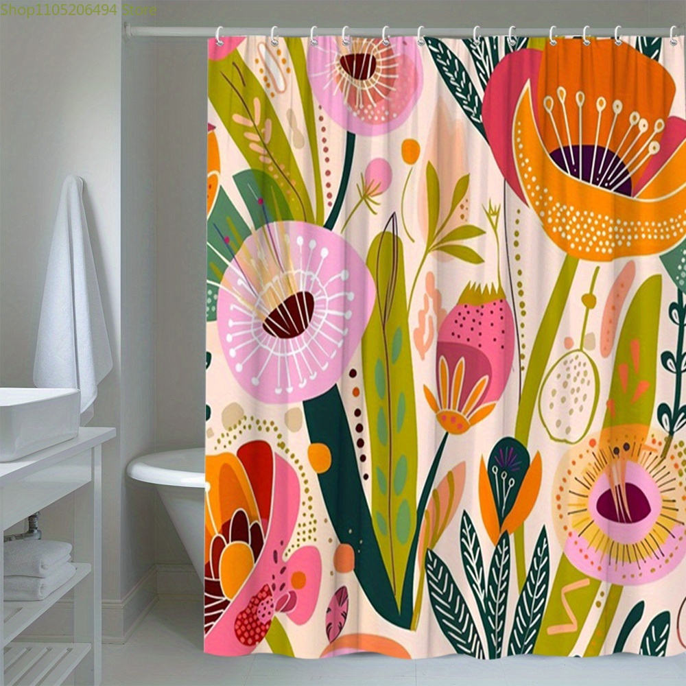 Vibrant Floral Pattern Shower  - огляд і ціна Home Bathroom Design Ideas