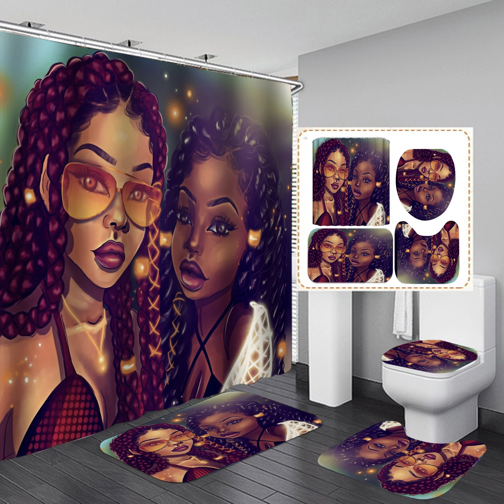 Home Goods Cool African Girl C - огляд і ціна Home Goods Bathroom Sets