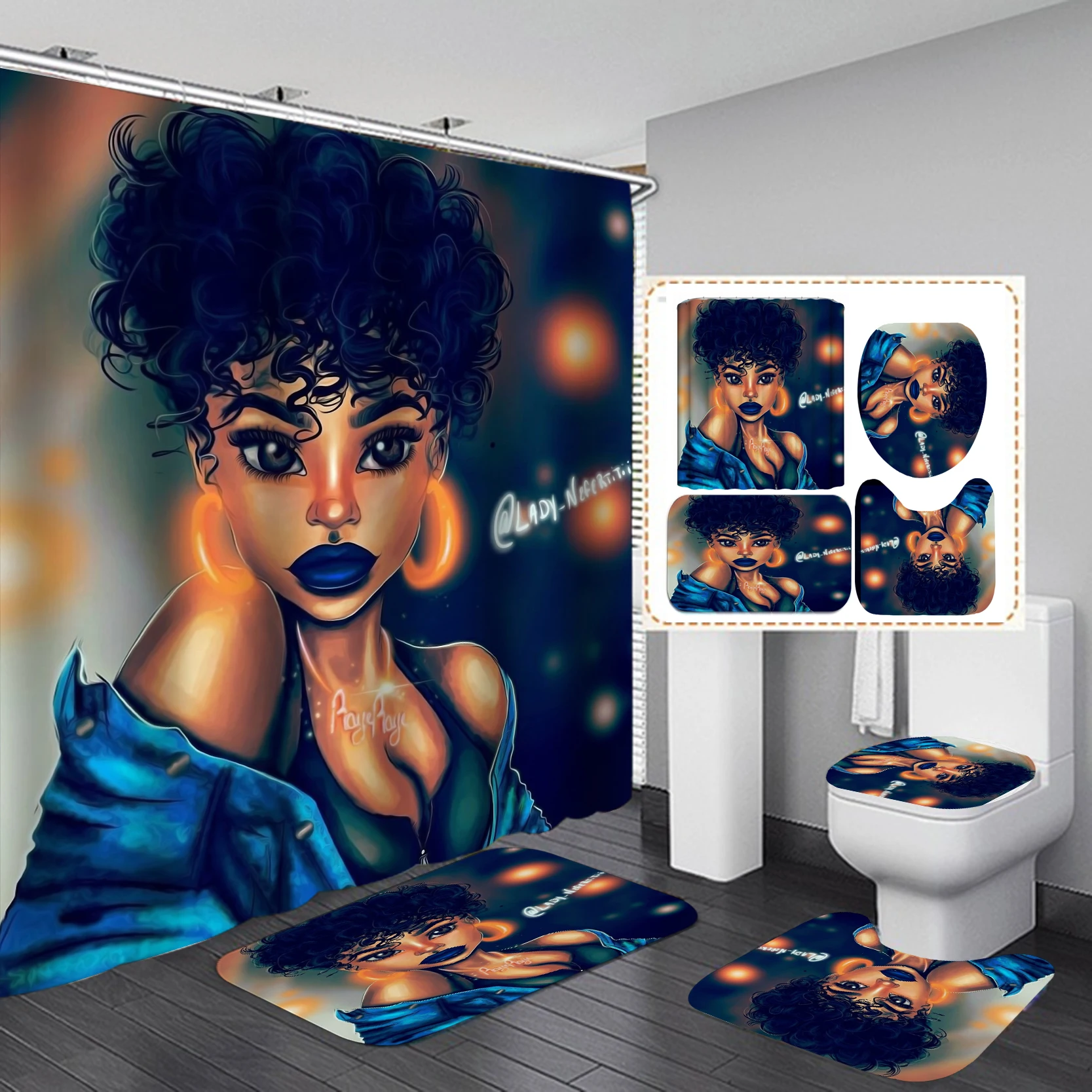 Home Goods Cool African Girl C - огляд і ціна Home Goods Bathroom Sets