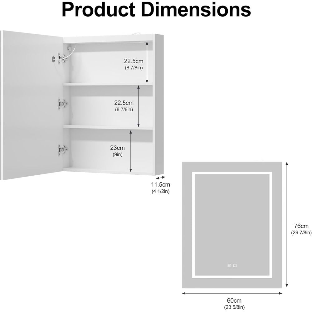 24x30 Medicine Cabinet with Li - огляд і ціна Home Outlet Bathroom Mirrors