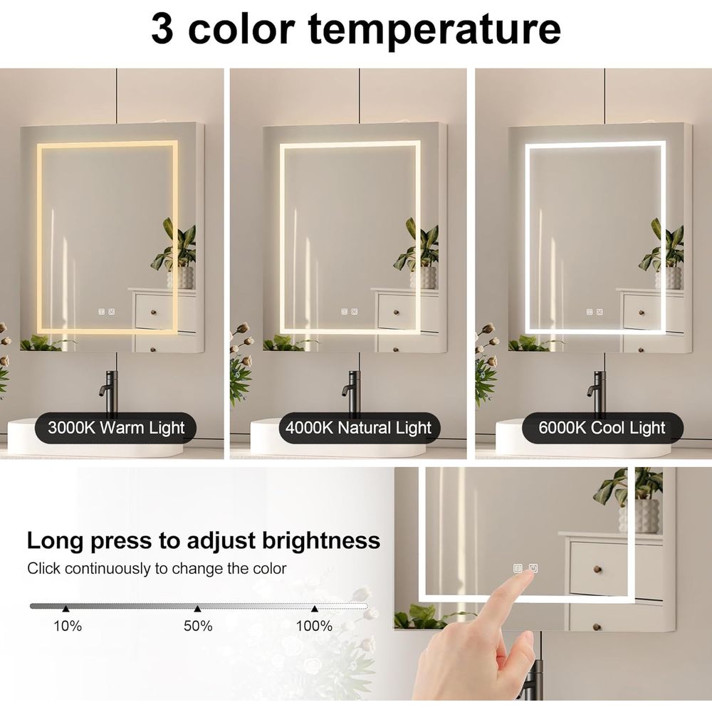 24x30 Medicine Cabinet with Li - огляд і ціна Home Outlet Bathroom Mirrors