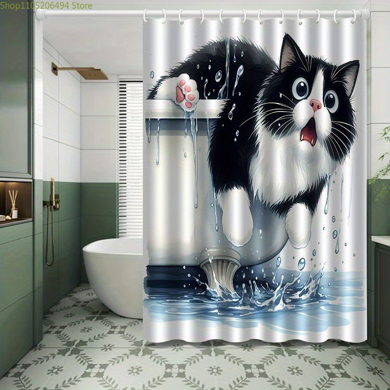 Funny Cat Jumping from Bathtub - огляд і ціна Home Bathroom Design Ideas
