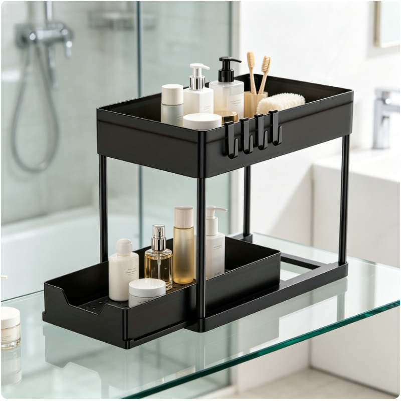 2 Tier Under Sink Sliding Orga - огляд і ціна Home Depot Bathroom Sink