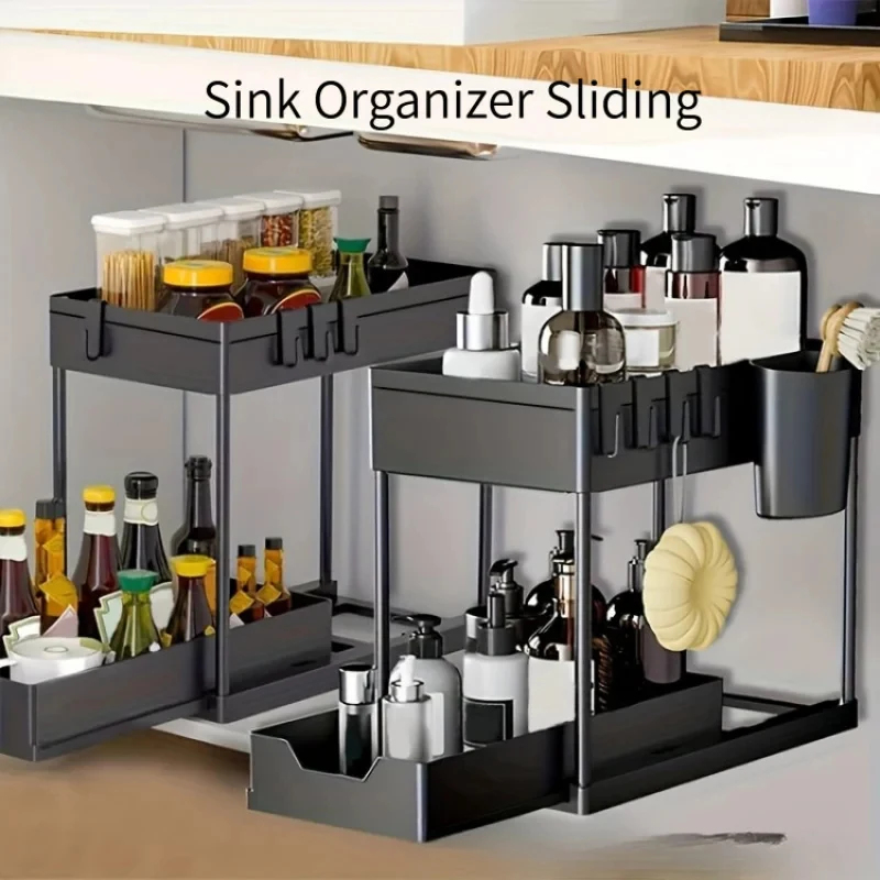 2 Tier Under Sink Sliding Orga - огляд і ціна Home Depot Bathroom Sink