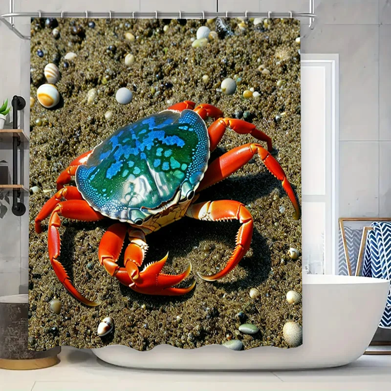 3D Printed Shower Curtain Blue - огляд і ціна Home Bathroom Design Ideas