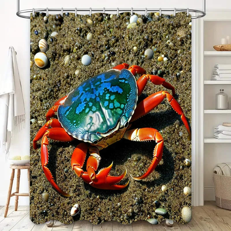 3D Printed Shower Curtain Blue - огляд і ціна Home Bathroom Design Ideas