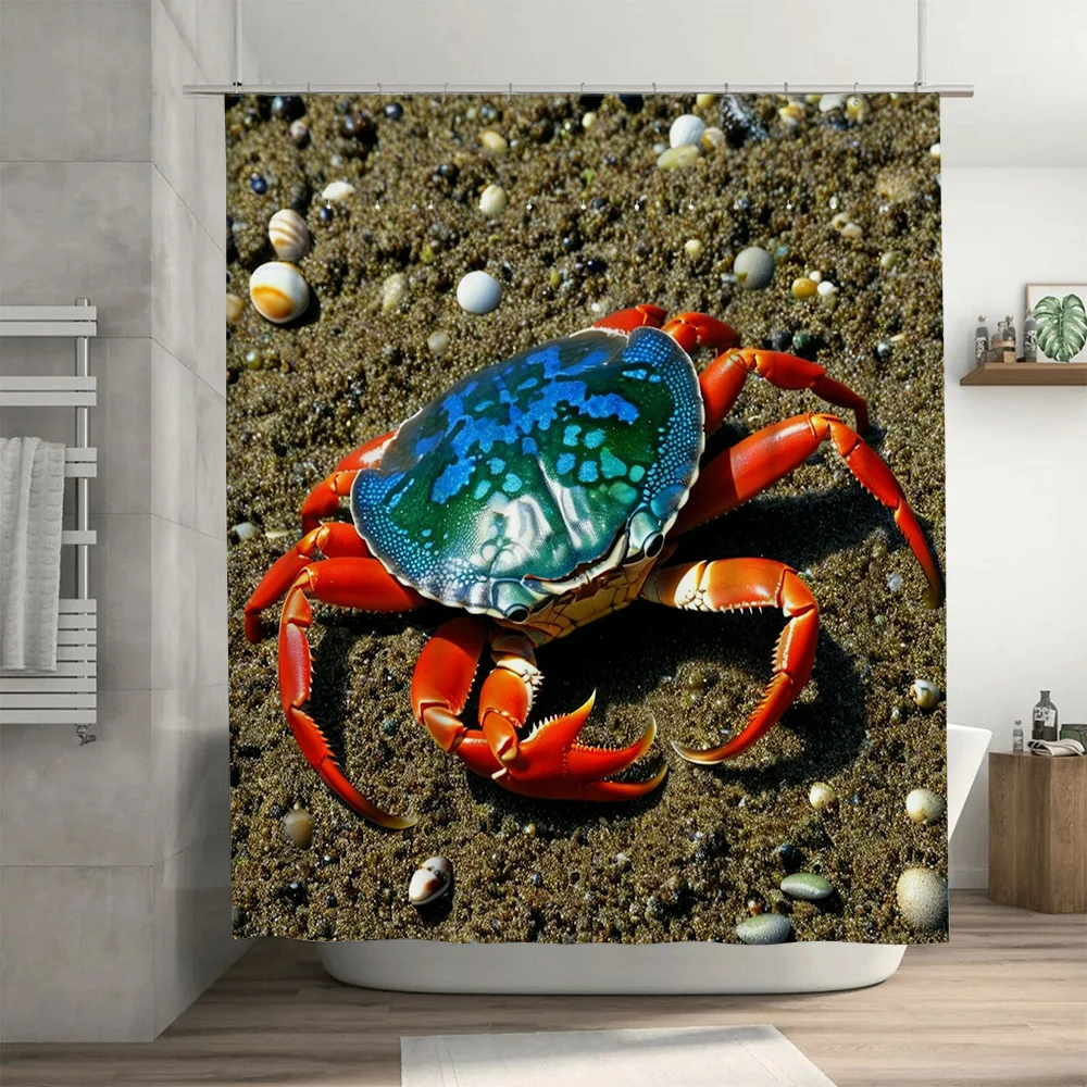 3D Printed Shower Curtain Blue - огляд і ціна Home Bathroom Design Ideas