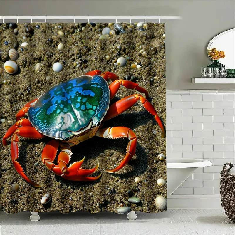3D Printed Shower Curtain Blue - огляд і ціна Home Bathroom Design Ideas