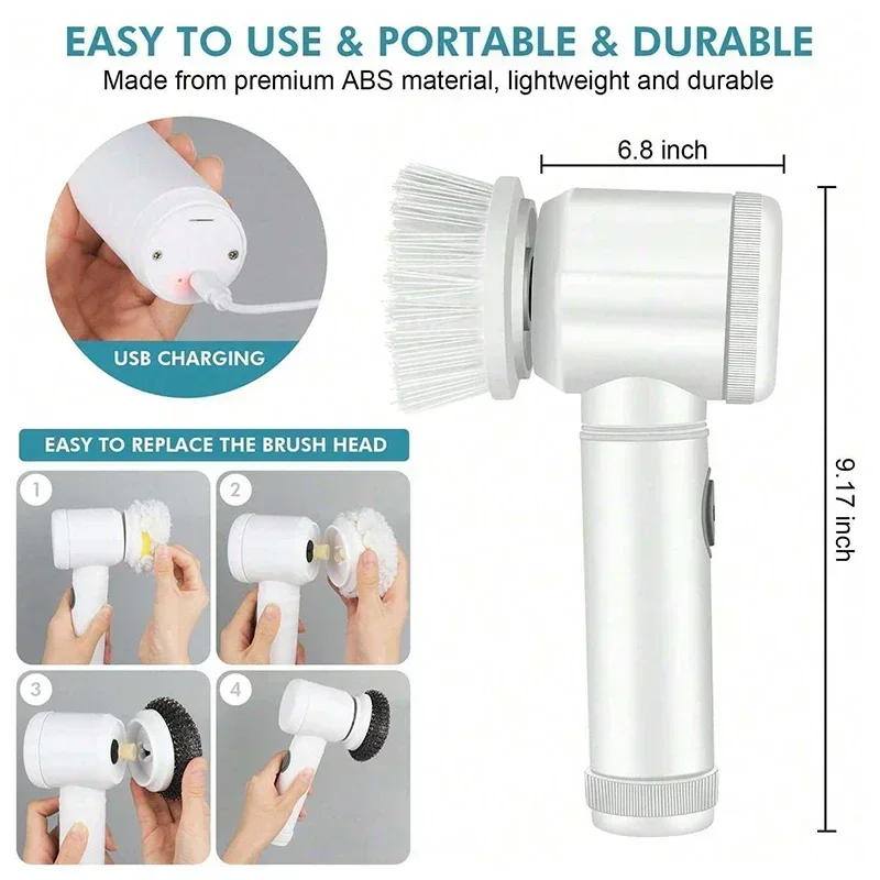 Cordless electric rotary scrub - огляд і ціна Home Bathroom Cleaner