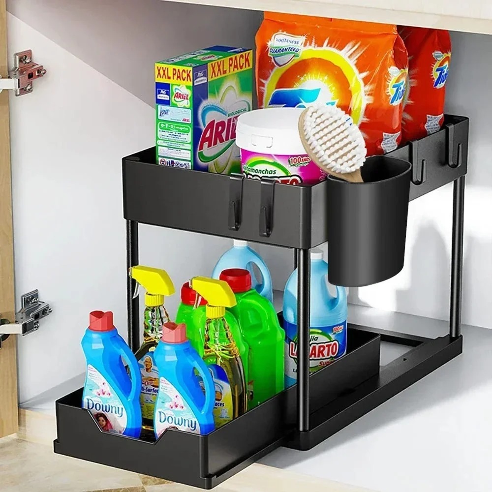2-Tier Pull Out Under Sink Org - огляд і ціна Home Depot Bathroom Sink