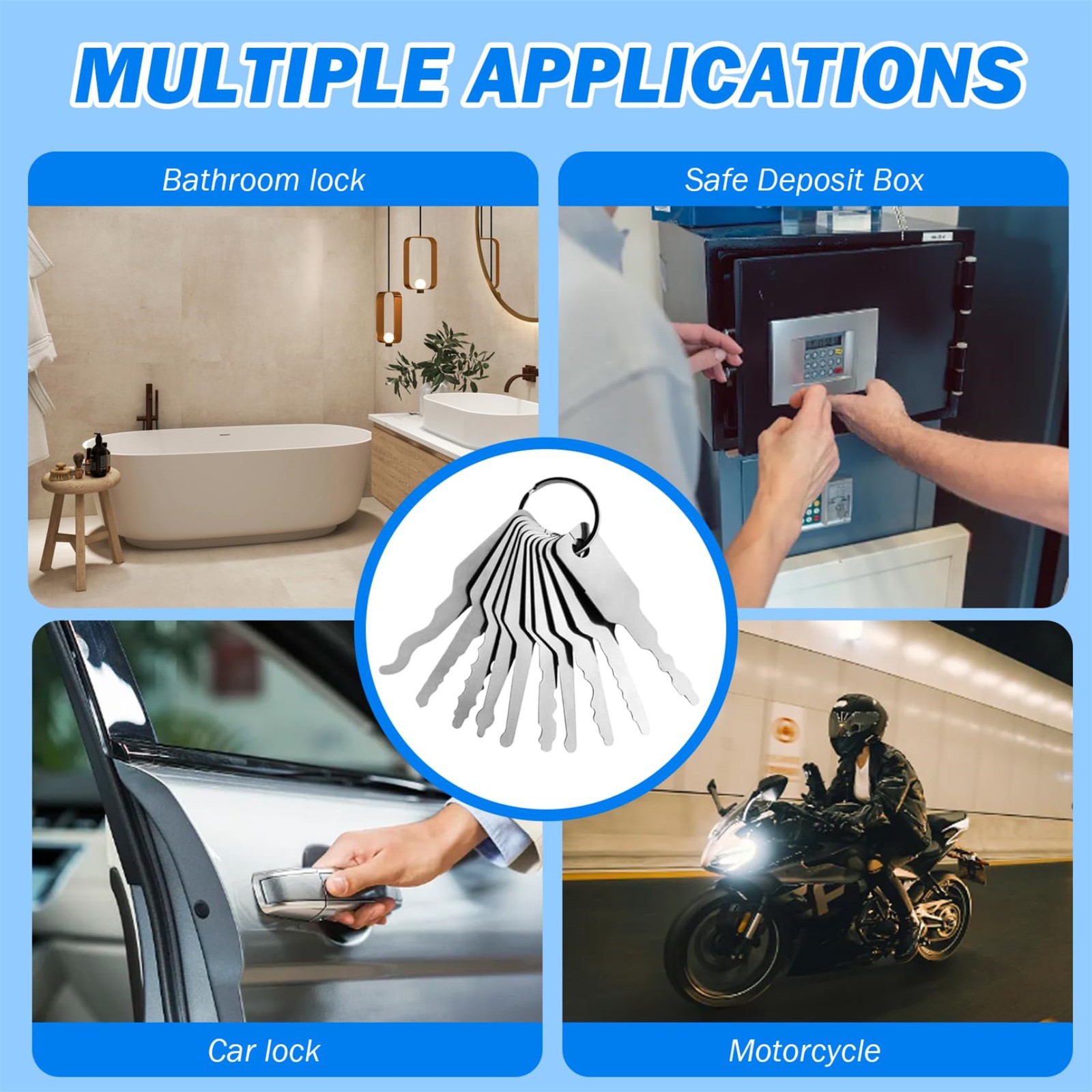 10pcs/Lot Uncut Key Blanks Loc - огляд і ціна Home Bathroom Lock