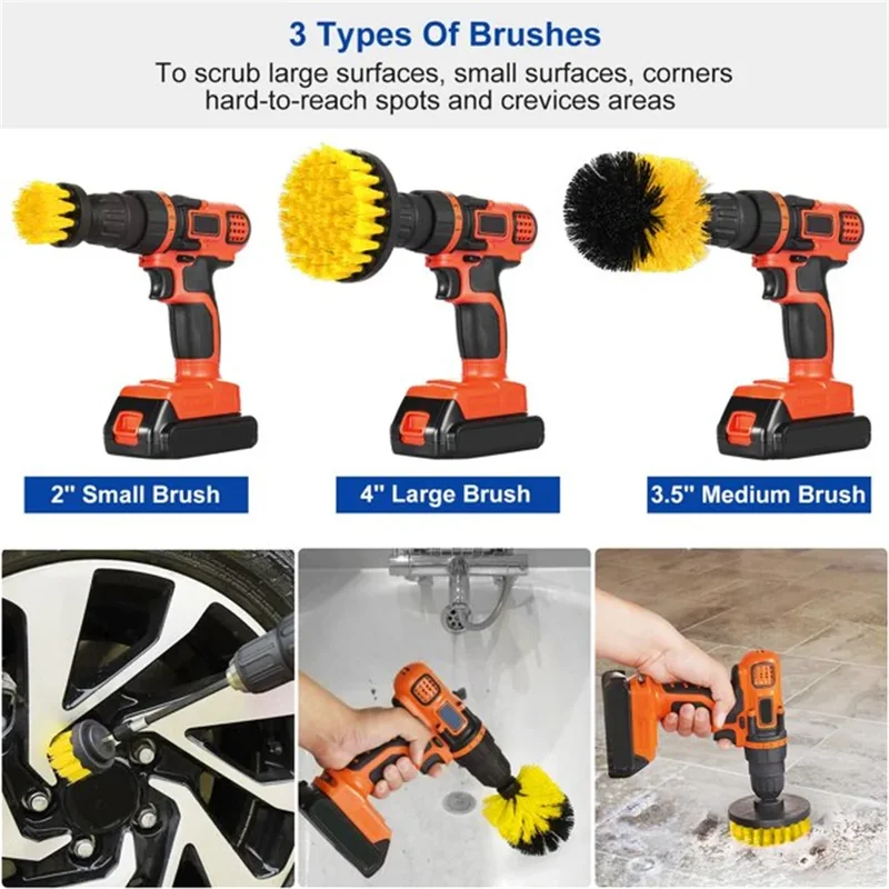 3 pcs/set drill brush set powe - огляд і ціна Home Bathroom Cleaner