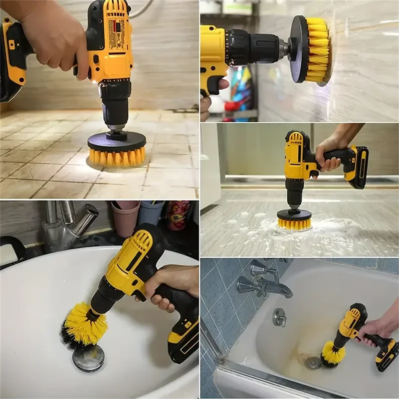 3 pcs/set drill brush set powe - огляд і ціна Home Bathroom Cleaner