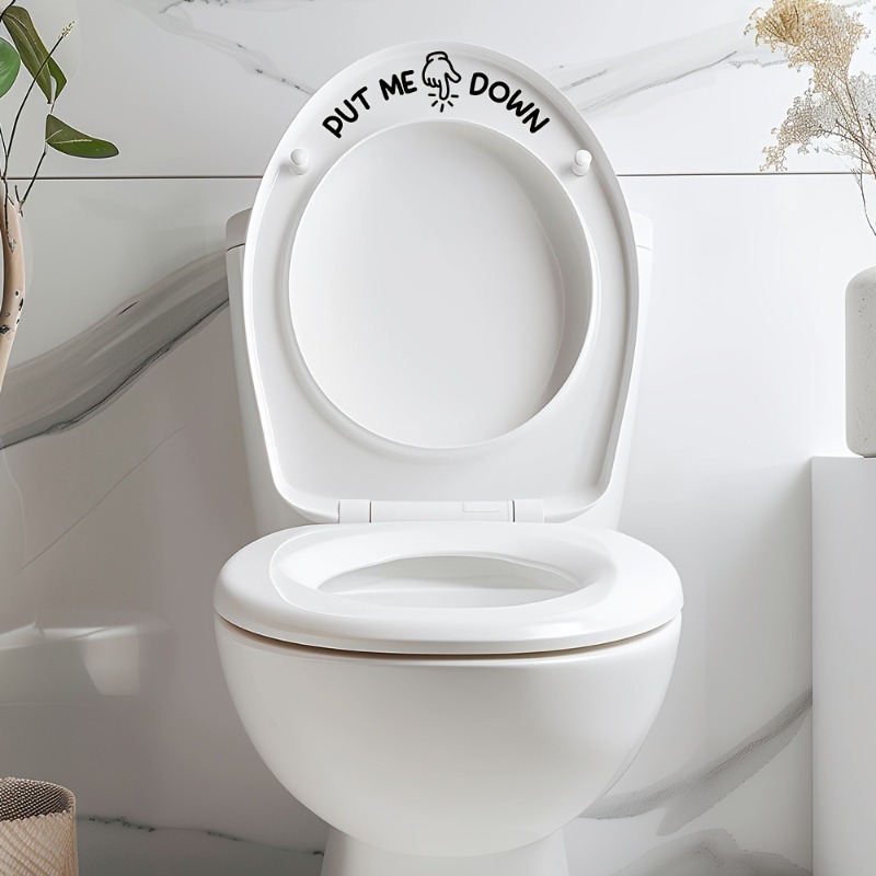 2Pcs Funny Toilet Sticker PUT  - огляд і ціна Home Bathroom Design Ideas