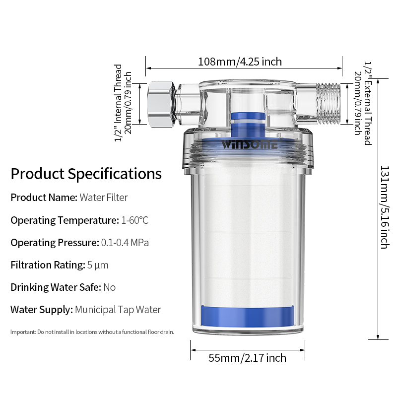 Home water heater pre filtrati - огляд і ціна Home Bathroom Water Filter