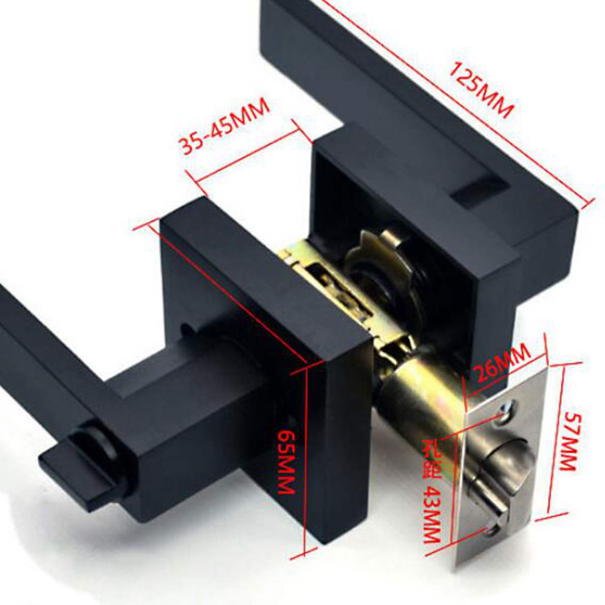 Black Door Handle Door Handle  - огляд і ціна Home Bathroom Lock