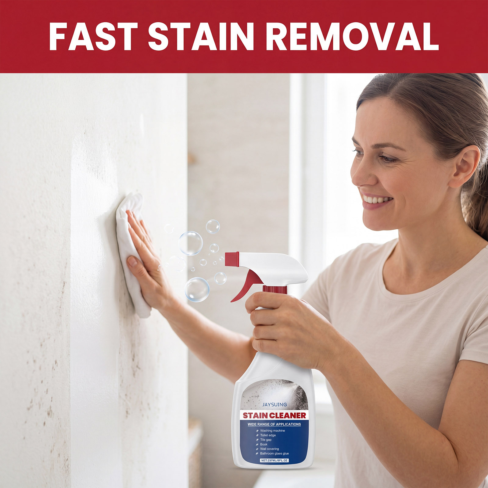 Mildew Remover Wall Spray Clea - огляд і ціна Home Bathroom Cleaner