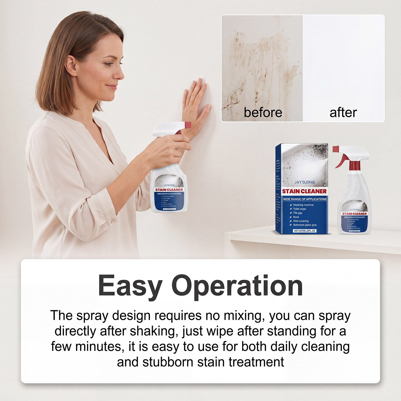 Mildew Remover Wall Spray Clea - огляд і ціна Home Bathroom Cleaner