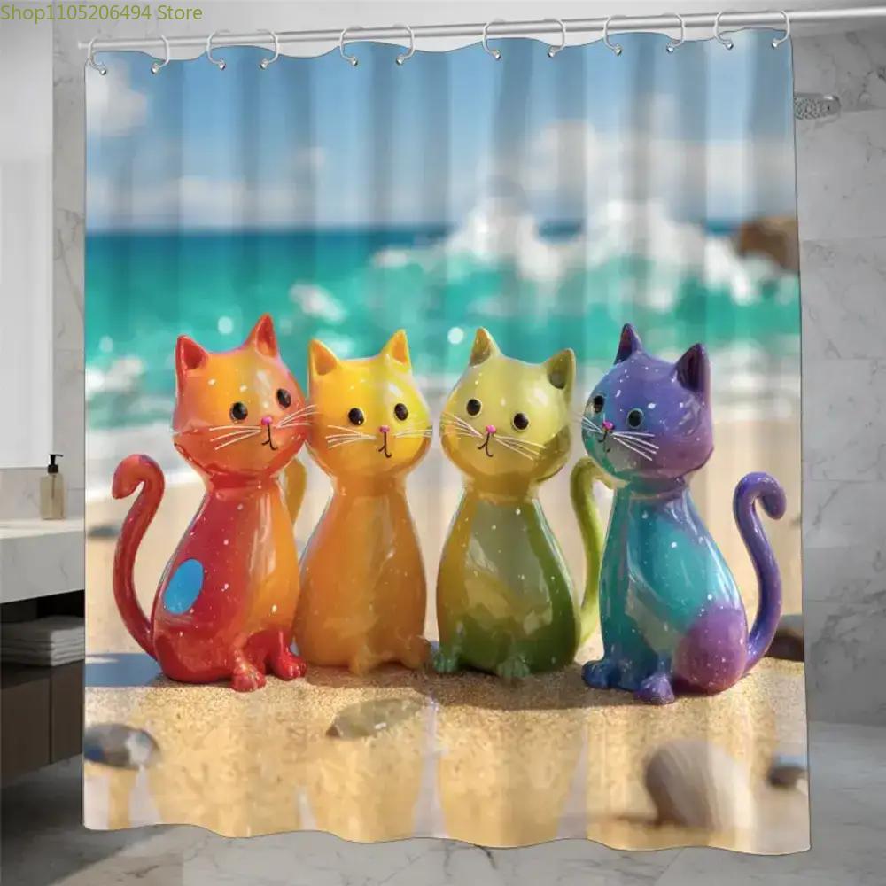 Colorful Rainbow Cats Shower C - огляд і ціна Home Bathroom Design Ideas