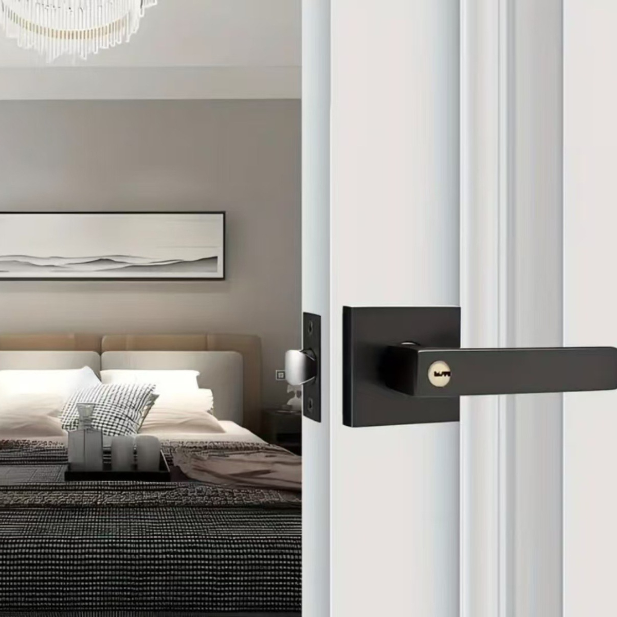 Privacy Door Lock Black Lever  - огляд і ціна Home Bathroom Lock