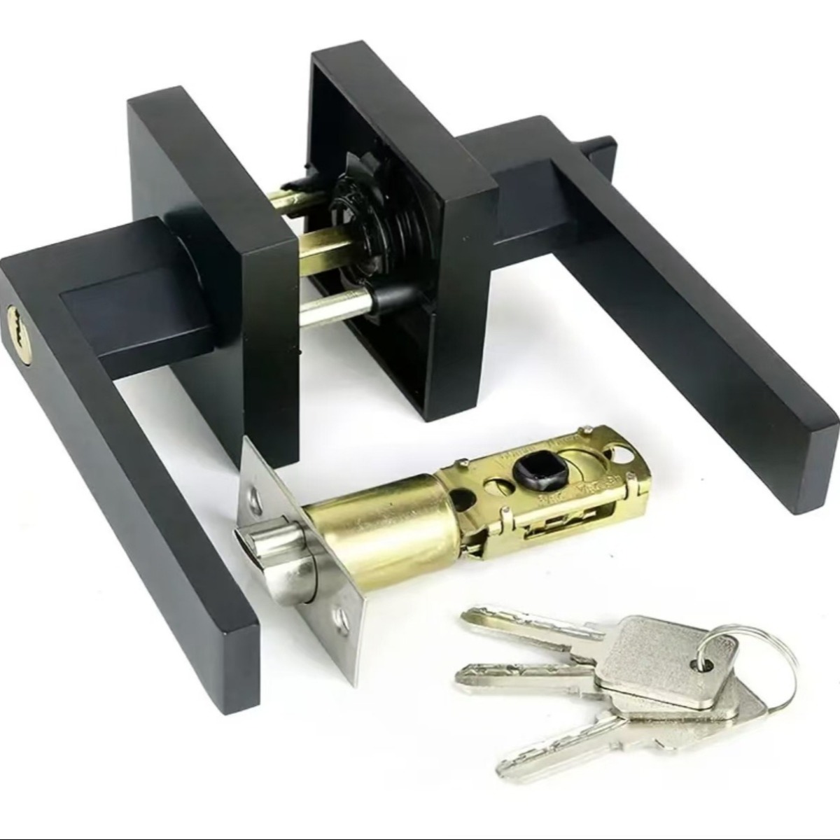 Privacy Door Lock Black Lever  - огляд і ціна Home Bathroom Lock
