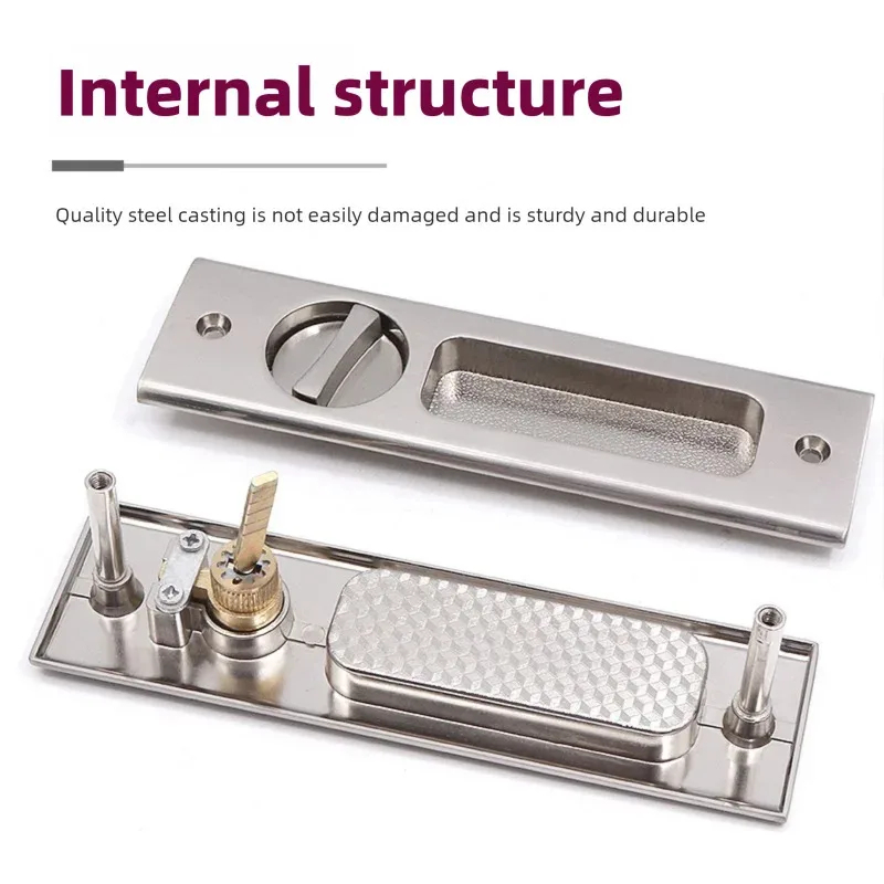 Heavy-Duty Black Sliding Door  - огляд і ціна Home Bathroom Lock