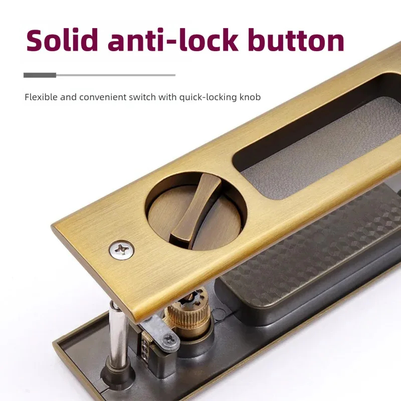 Heavy-Duty Black Sliding Door  - огляд і ціна Home Bathroom Lock