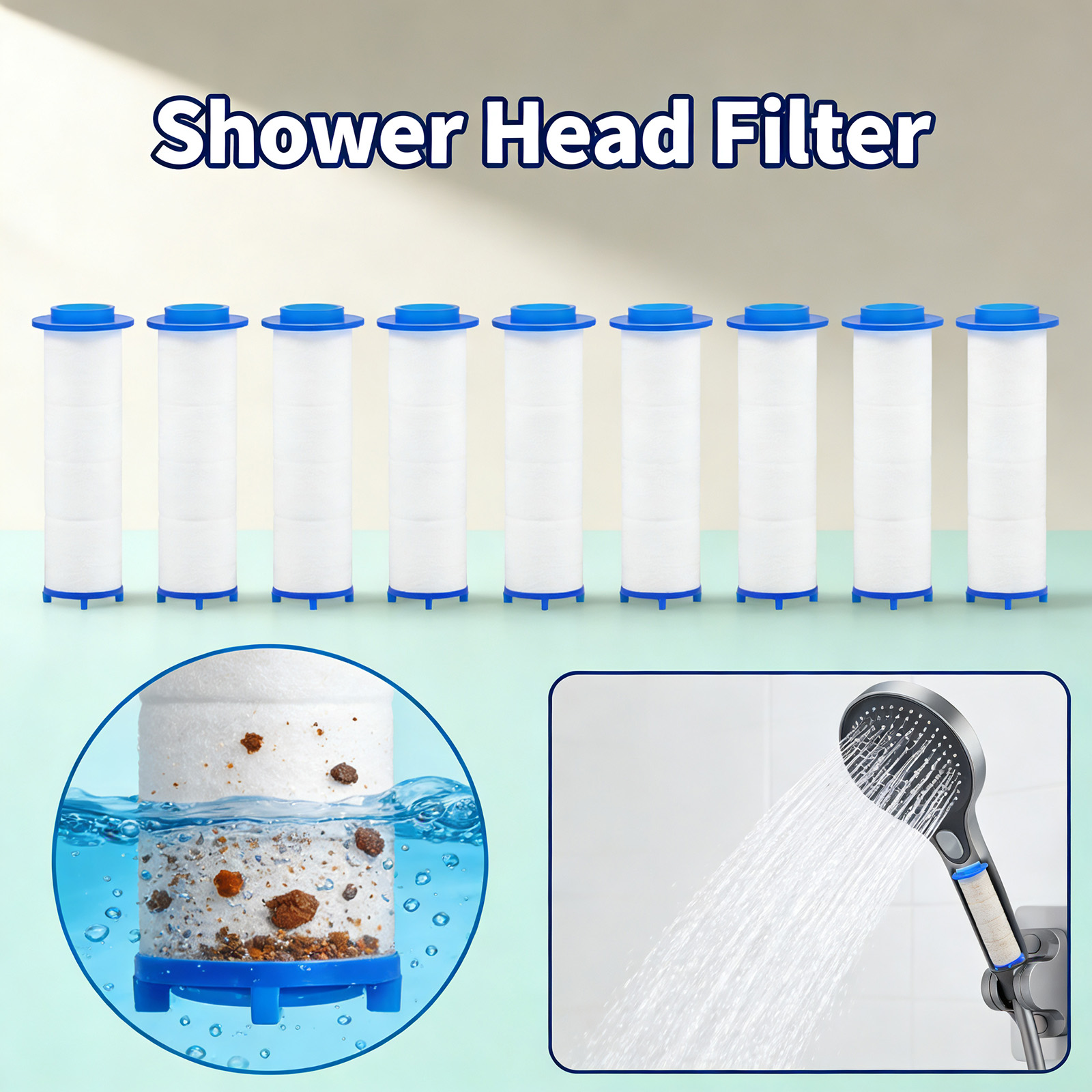 20Pcs Replacement Shower Filte - огляд і ціна Home Bathroom Water Filter