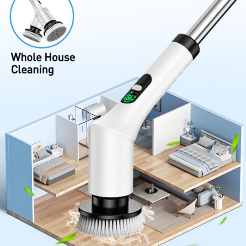 Electric Spin Scrubber 9 in 1  - огляд і ціна Home Bathroom Cleaner