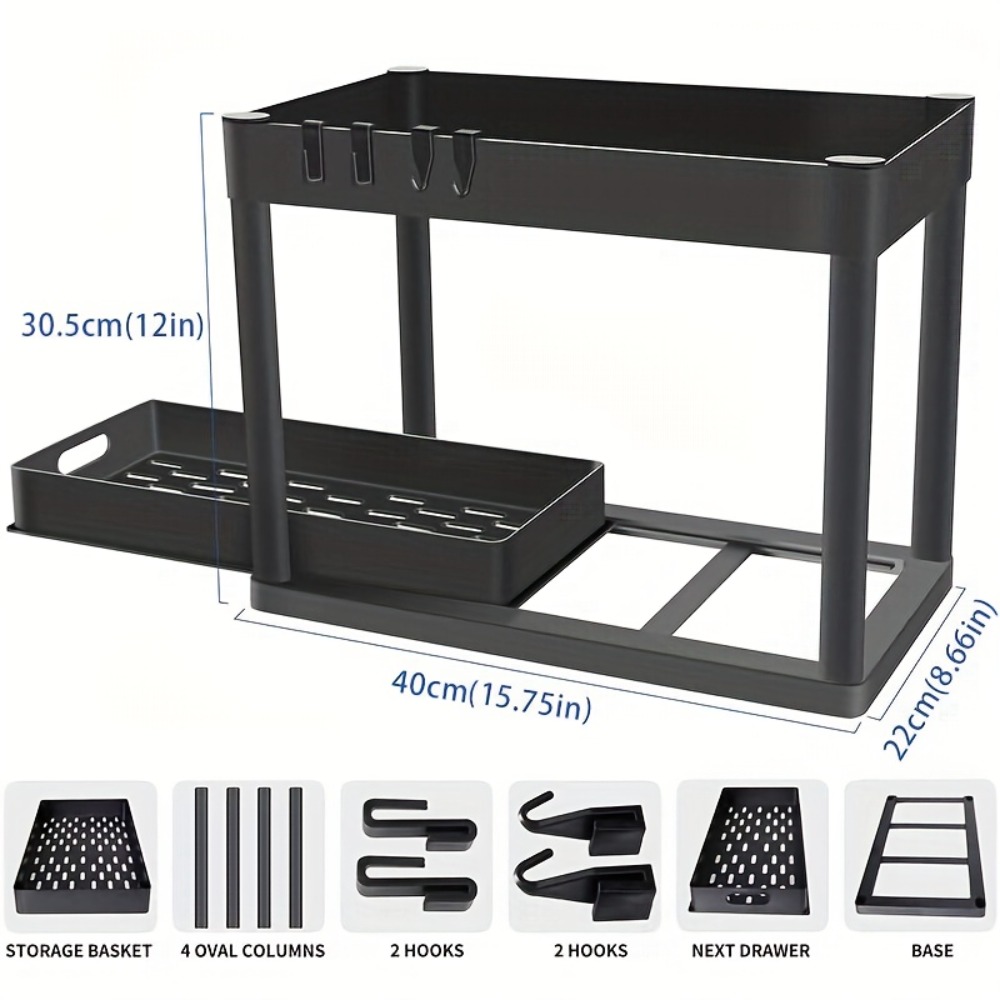 2-Tier Sliding Under Sink Orga - огляд і ціна Home Depot Bathroom Sink
